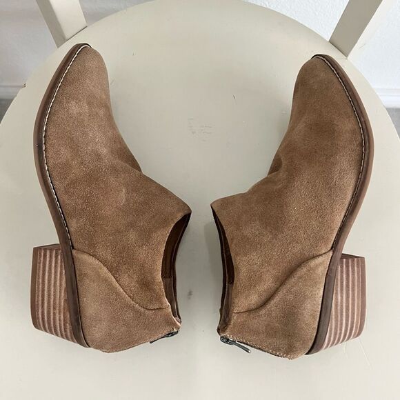 Lucky Brand Women's LK-Fai Ankle Booties in Sesame Oiled Leather Suede Size 8.5 - Picture 8 of 11